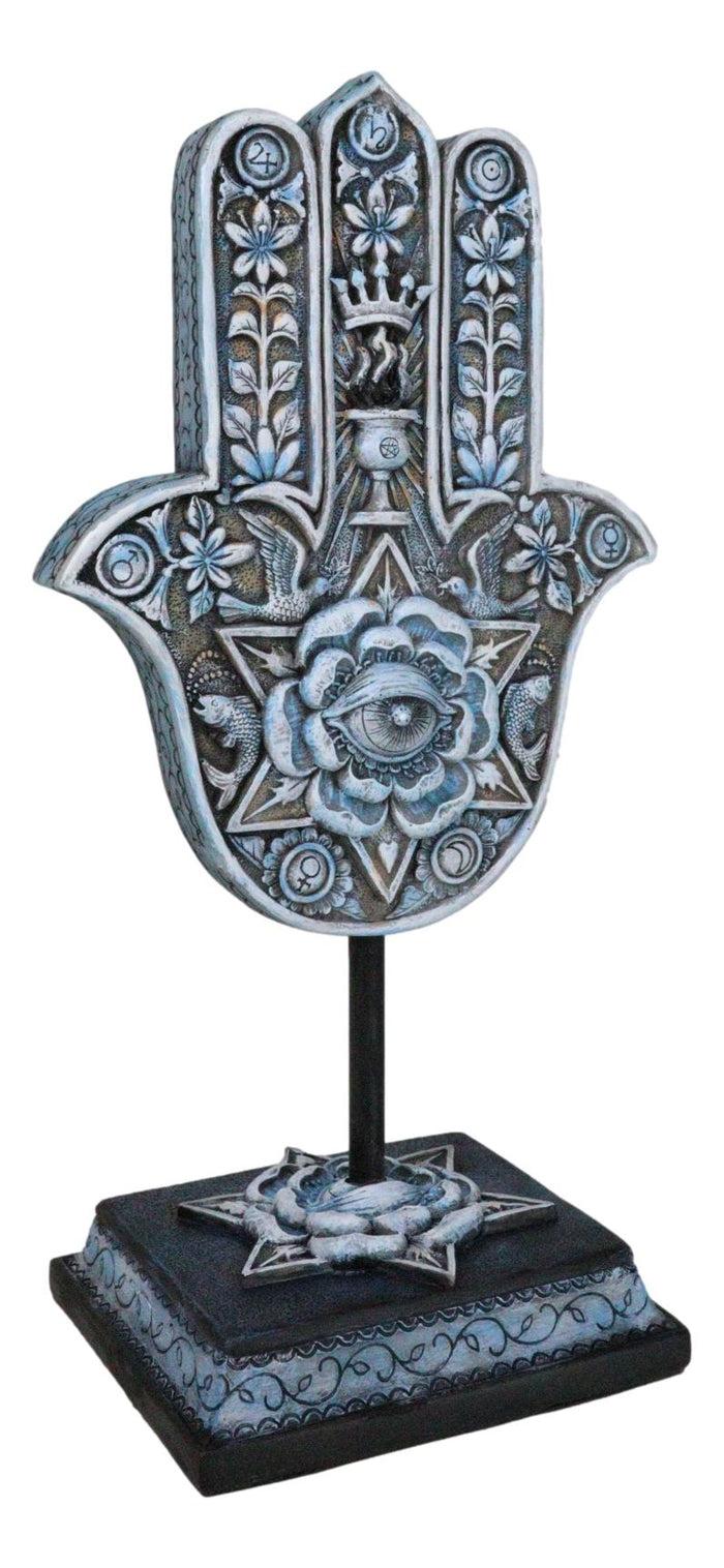 Ebros Gift Hand Of God Hamsa Palm With Magen David Star Eye Of Providence Figurine Plaque