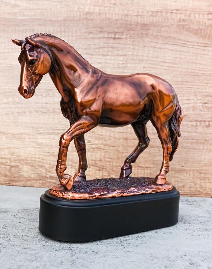 ebros gift Hanoverian Mare Horse Walking The Pasture Bronze Electroplated Figurine Statue