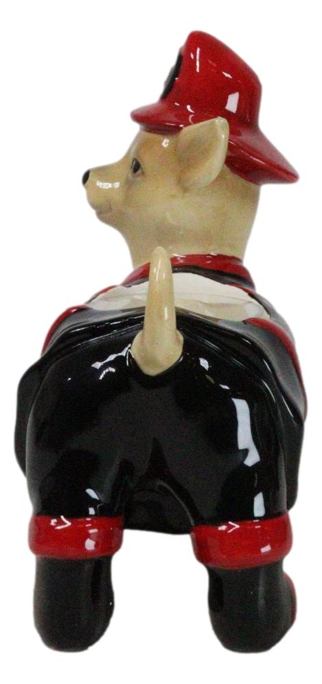 Ebros Gift Happy Birthday Fireman Frank In Fire Gear Dog Ceramic Tea Light Candle Holder
