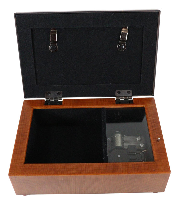 Ebros Gift Happy Fiftieth 50th Anniversary Polished Burlwood With Trinket Wind Up Music Box