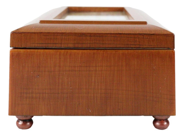 Ebros Gift Happy Fiftieth 50th Anniversary Polished Burlwood With Trinket Wind Up Music Box