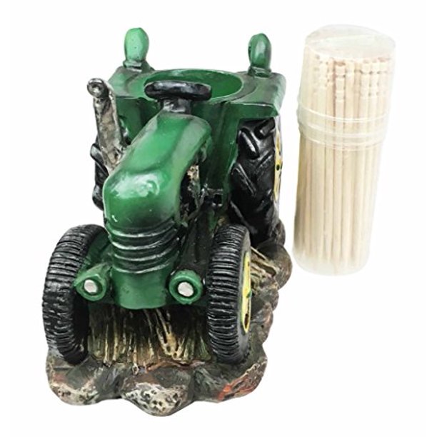 Ebros Gift Harvest Tractor Toothpick Holder Figurine With Toothpicks Kitchen Decor