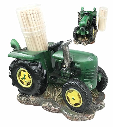 ebros gift Harvest Tractor Toothpick Holder Figurine With Toothpicks Kitchen Decor