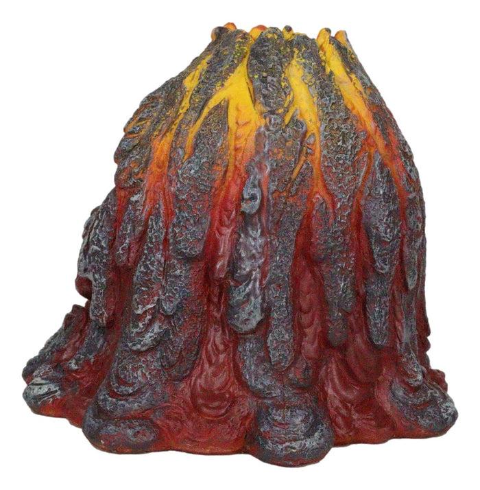 Ebros Gift Haunted Volcano Lava Magma Fire Grinning Skull LED Night Light Lamp Figurine