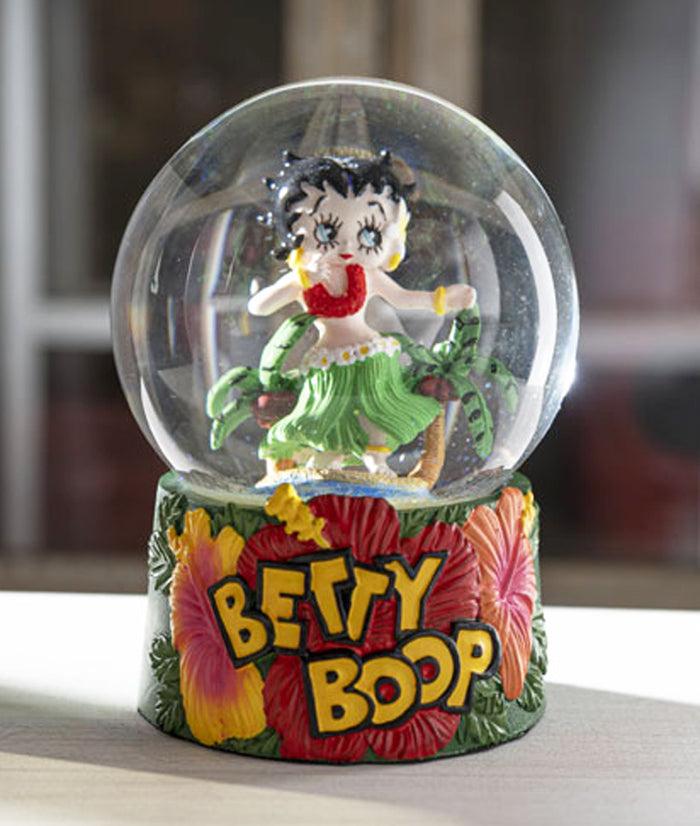 ebros gift Hawaiian Hula Dancer Betty Boop Whimsical Comical Glitter Water Globe 100mm