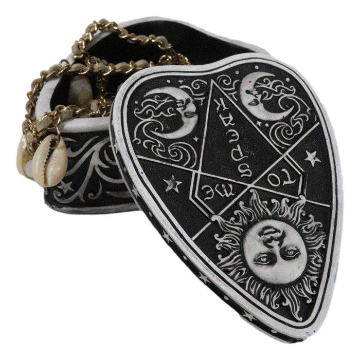 ebros gift Heart Shaped Tarot Fortune Teller Wicca Divination Sun Moon Stars Trinket Box