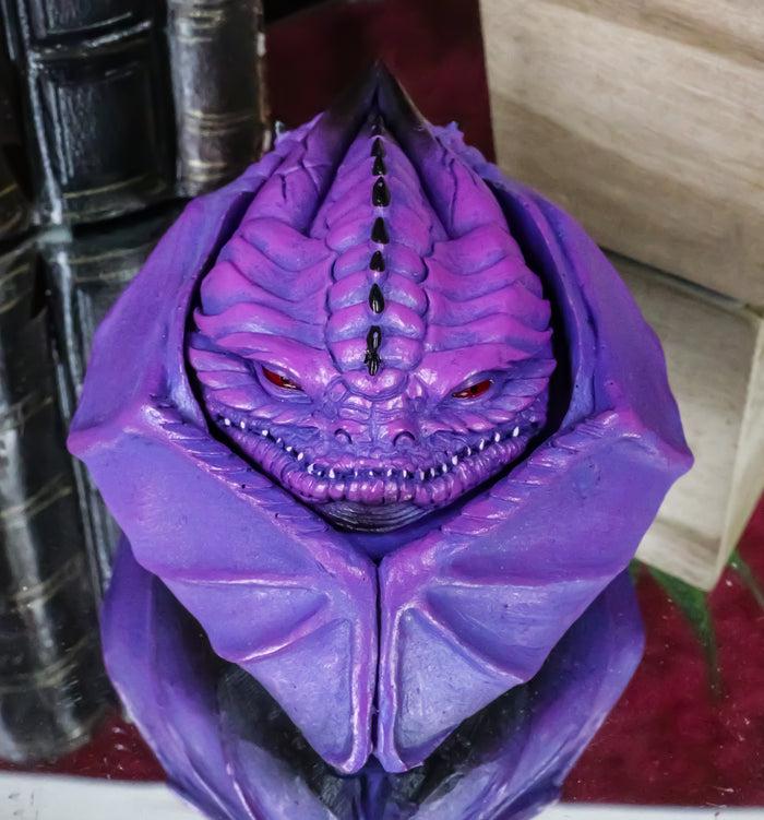 ebros gift Hibernating Dragon Purple Serpent Drake Small Stash Trinket Jewelry Box Figurine