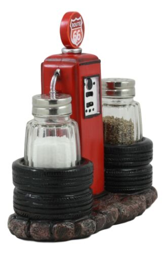 Ebros Gift Highway Route 66 Old Fashioned Gas Pump Station Salt And Pepper Shakers Set