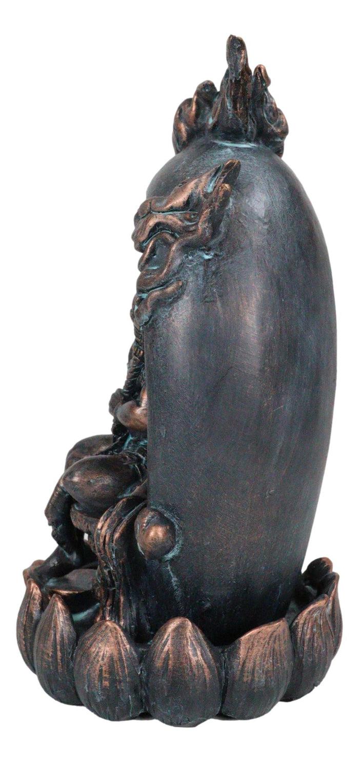 Ebros Gift Hindu Buddha Hanuman Monkey God On Lotus Backflow Cone Incense Burner Figurine