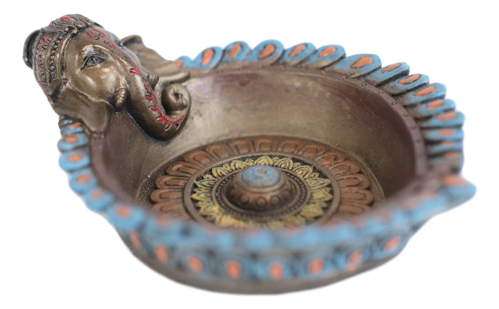 Ebros Gift Hindu Ganapati Lord Ganesha Elephant God Incense Burner Holder Dish Figurine