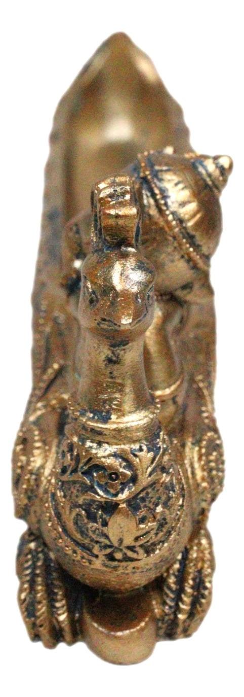 Ebros Gift Hindu God Ganapati Baby Ganesha Seated On Peacock Incense Stick Burner Holder