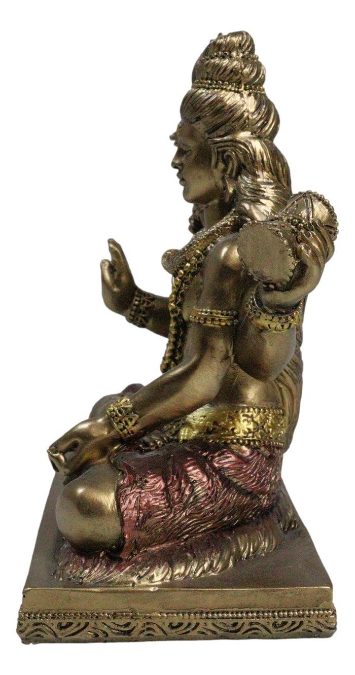 Ebros Gift Hindu God Lord Shiva With Trishula Trident Drum Cobra In Meditation Figurine