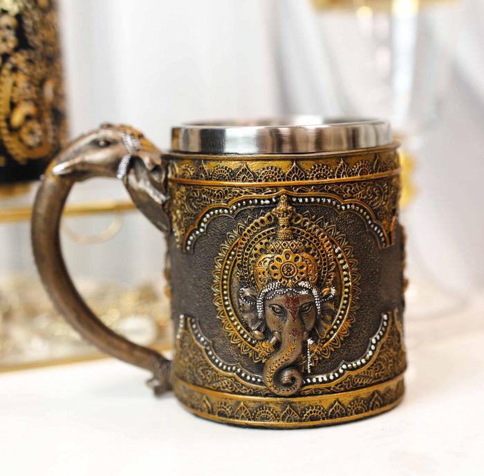 ebros gift Hindu God Of Success Lord Ganesha Ganapati Coffee Mug With Elephant Trunk Handle