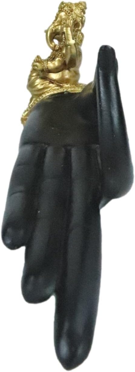 Ebros Gift Hindu Golden Elephant God Ganesha Shunya Mudra Palm Hand Votive Candle Holder