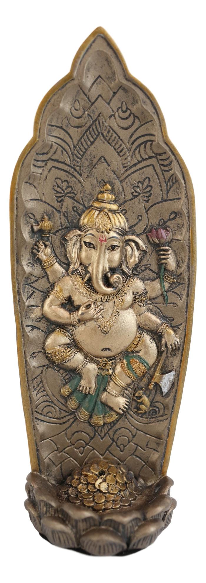 Ebros Gift Hindu Nritya Ganapati Lord Ganesha And Vahana Mouse Incense Burner Holder Statue