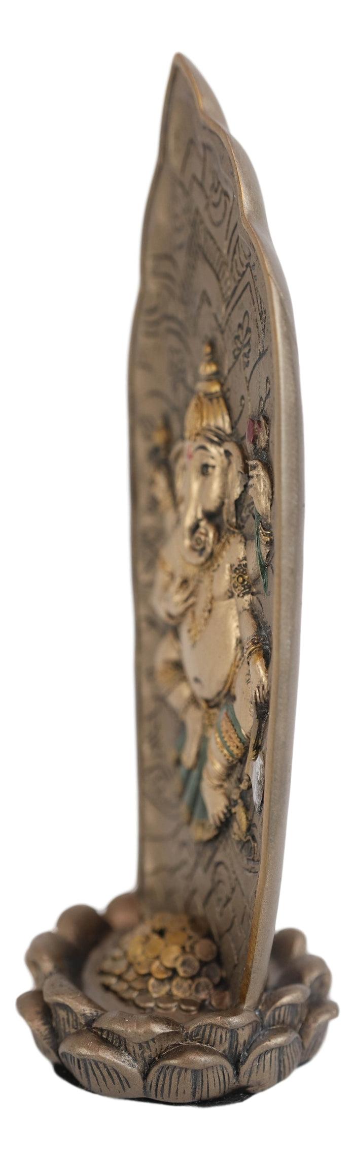 Ebros Gift Hindu Nritya Ganapati Lord Ganesha And Vahana Mouse Incense Burner Holder Statue