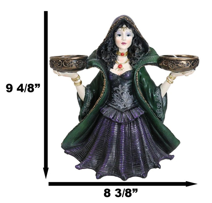 Ebros Gift Hocus Pocus Grand High Witch Sorceress Double Votive Candle Holder Figurine