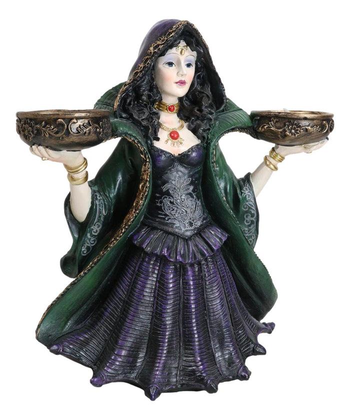 Ebros Gift Hocus Pocus Grand High Witch Sorceress Double Votive Candle Holder Figurine