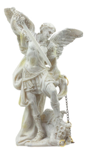 Ebros Gift Holy Archangel Saint Michael With Chained Lucifer Statue Holy Eucharist Patron