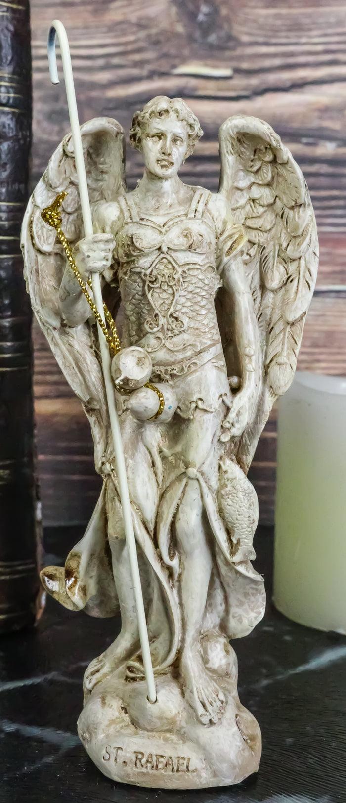 ebros gift Holy Archangel Saint Raphael Pennance Sacrament Healing Of God Figurine 5" Tall