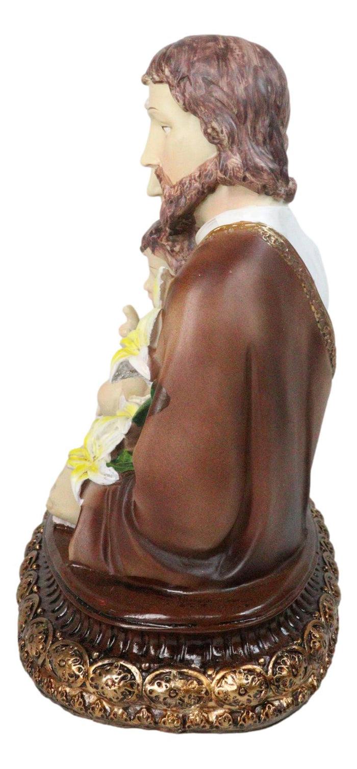 Ebros Gift Holy Family Mother Mary Joseph And Jesus On Vatican Plinth Altar Figurine