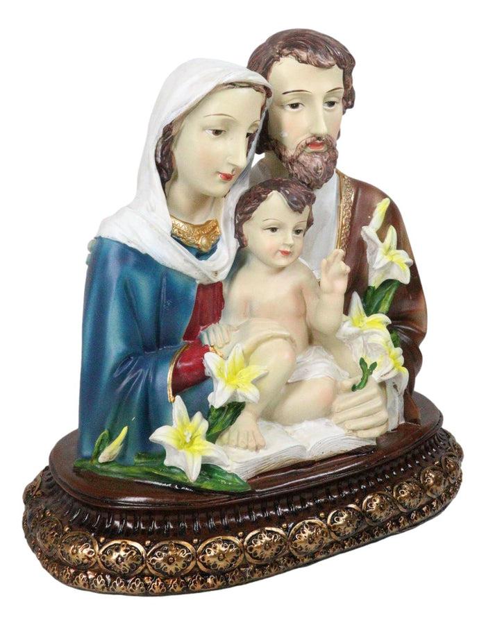 Ebros Gift Holy Family Mother Mary Joseph And Jesus On Vatican Plinth Altar Figurine