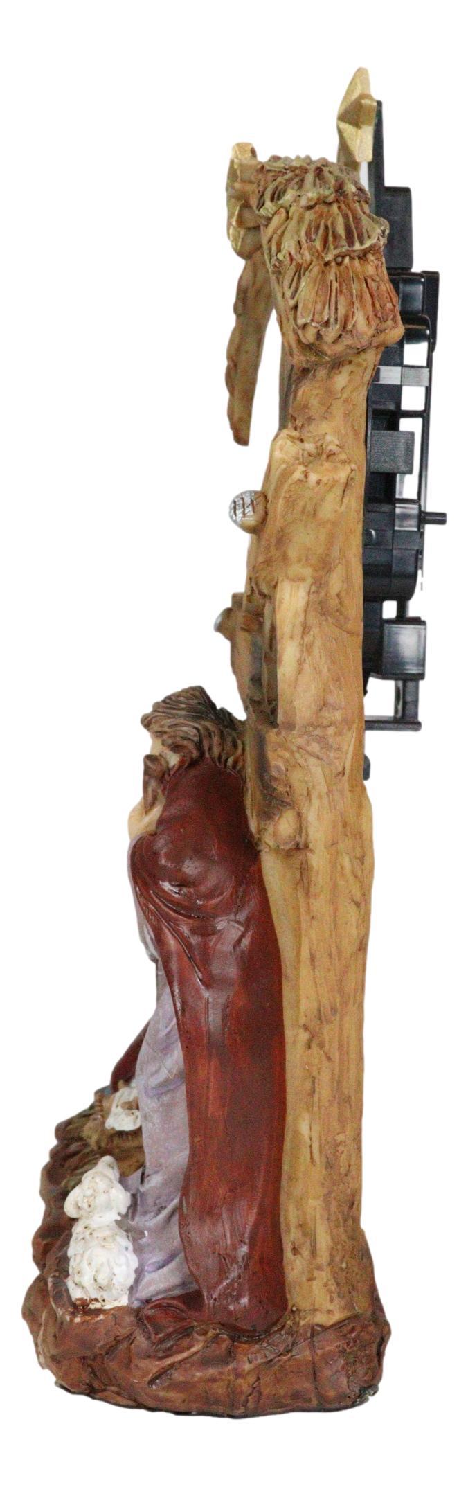 Ebros Gift Holy Family Nativity Mary Joseph And Baby Jesus In Manger Pendulum Table Clock