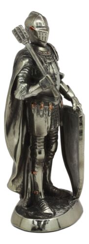 Ebros Gift Holy Roman Empire Crusader Knight With Morning Star Club And Shield Statue 7"H
