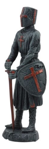 Ebros Gift Holy Roman Empire Crusader Knight With Sword And Shield Statue Suit Of Armor