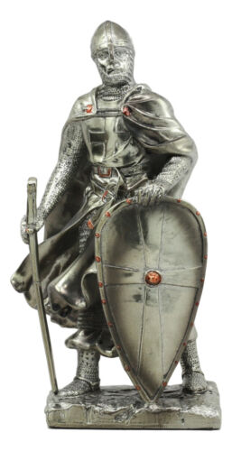 Ebros Gift Holy Roman Empire Crusader Knight With Sword And Shield Statue Suit Of Armor