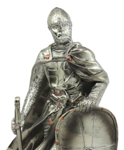 Ebros Gift Holy Roman Empire Crusader Knight With Sword And Shield Statue Suit Of Armor