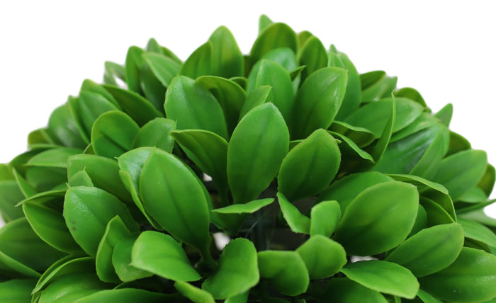 Ebros Gift Home And Garden 10"H Green Artificial Faux Boxwood Topiary Ball In Vase Pot
