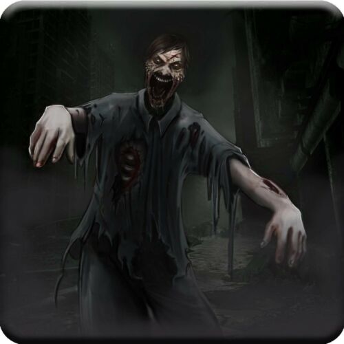 Ebros Gift Horror Of TheUndead Walking Dead Zombie Ceramic Drink Coaster Set 4 Corked Tiles