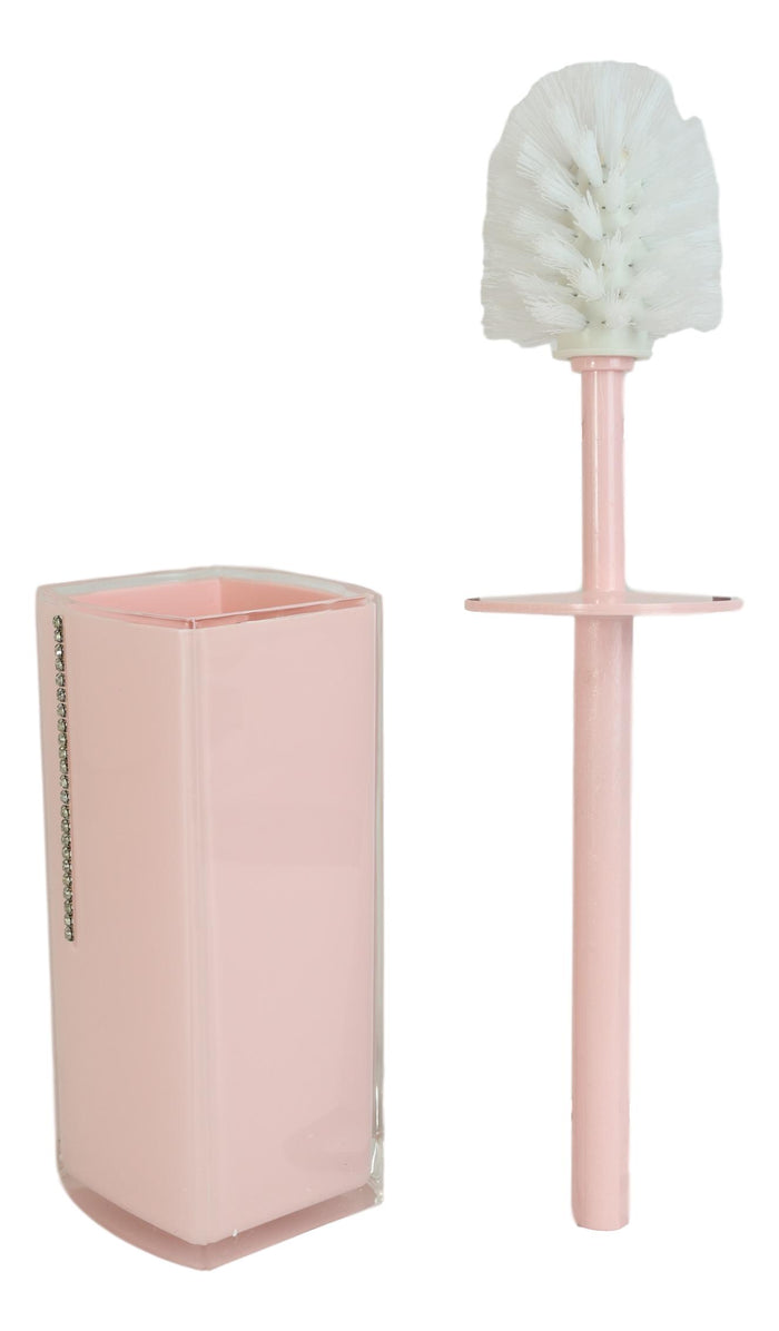 Ebros Gift Hot Pink Austrian Crystals 6 Piece Chic Bathroom Vanity Accessories Gift Set