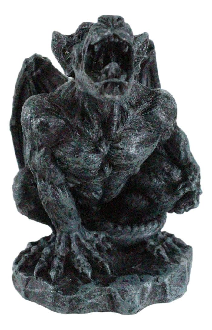 Ebros Gift Howling Gothic Winged Werewolf Wolf Man Gargoyle Decorative Miniature Figurine