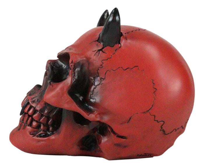 Ebros Gift Inferno Horned Bloody Crimson Demon Hell Fire Vampire Pit Lord Skull Figurine