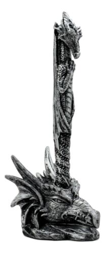 Ebros Gift Ink Of Fire Spirit Dragon Pen With Dragon Head Base Holder Figurine Office Desk