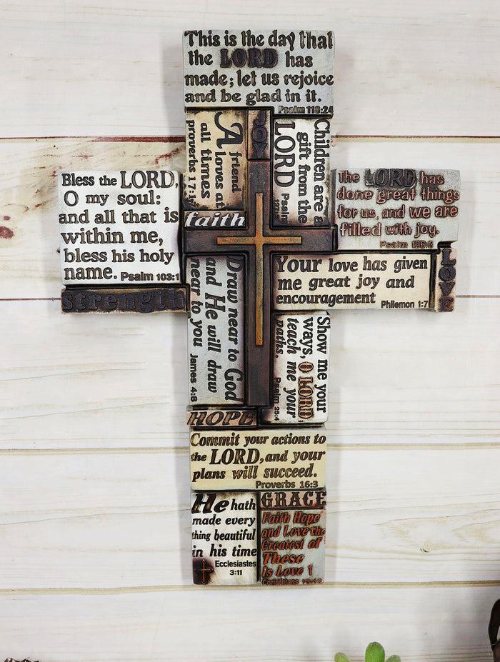 ebros gift Inspirational Encouragement Faith Love Hope Christian Bible Verses Wall Cross
