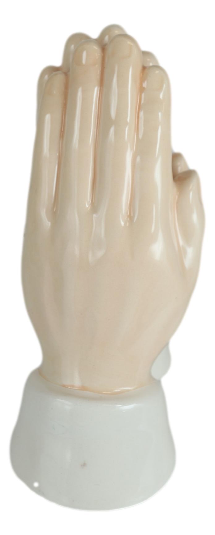 Ebros Gift Inspirational Religious Themed Praying Hands Ceramic Salt Pepper Shakers Set