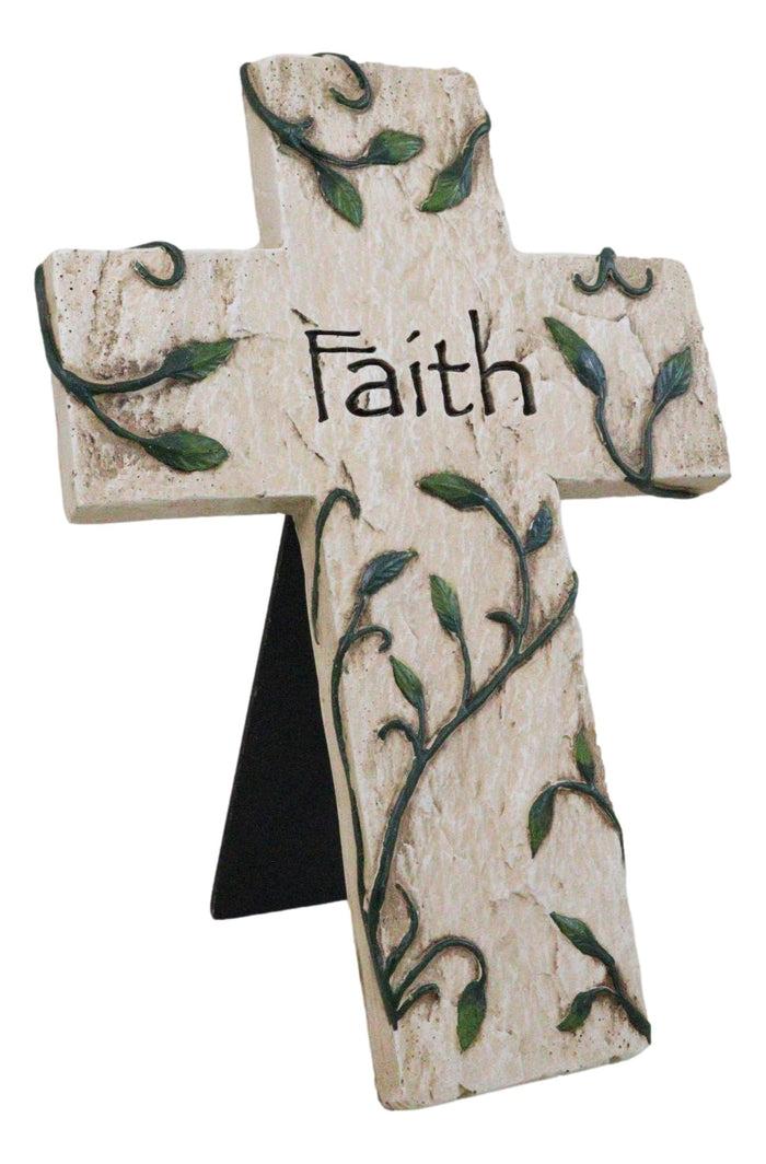 Ebros Gift Inspirational Vintage Tuscany Faith Olive Branches Decorative Wall Cross Decor