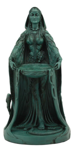 Ebros Gift Irish Triple Goddess Danu With Cauldron Statue 9"H Don Source Of Wisdom Wealth
