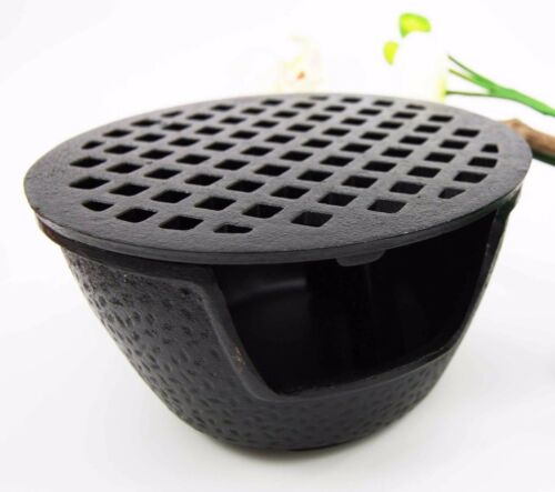Ebros Gift Japanese Cast Iron Tetsubin Teapot Tea Light Candle Warmer Base Riser 6"Diameter