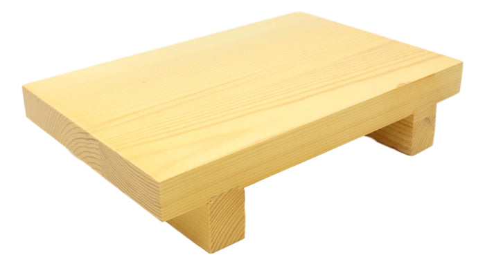 Ebros Gift Japanese Korean Cuisine Sashimi Sushi Kimbap Geta Bamboo Wood Serving Plate 10"L