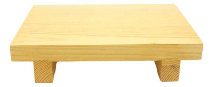 Ebros Gift Japanese Korean Sashimi Sushi Kimbap Geta Bamboo Wood Serving Plate 10"L 2-Pack