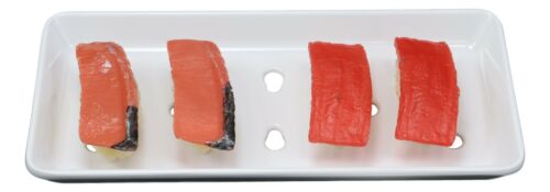 Ebros Gift Japanese Raw Sushi Preparation Storage White Neta Zara Melamine Plates Set Of 6