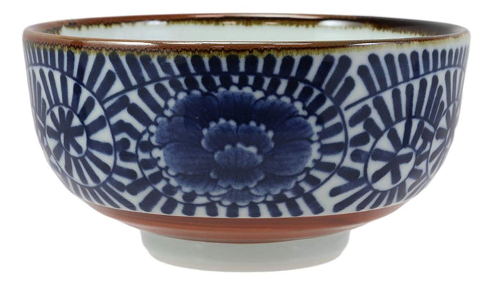 Ebros Gift Japanese Shades Of Blue Artistic Porcelain Bowls Set Of 4 Rice Salad Miso Soup