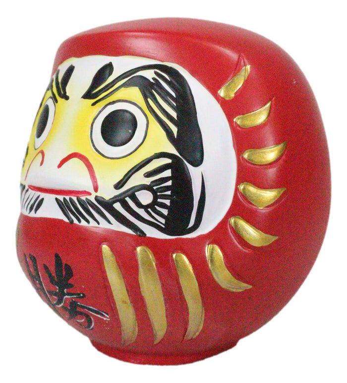 Ebros Gift Japanese Traditional Zen Buddhism Daruma Dharma Doll Figurine Good Luck Talisman