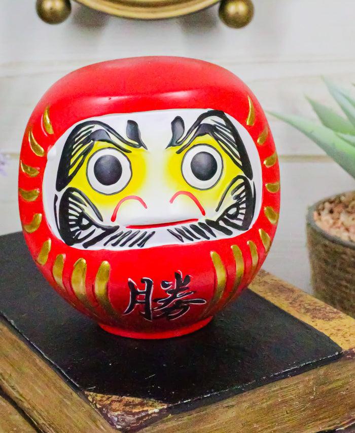 ebros gift Japanese Traditional Zen Buddhism Daruma Dharma Doll Figurine Good Luck Talisman