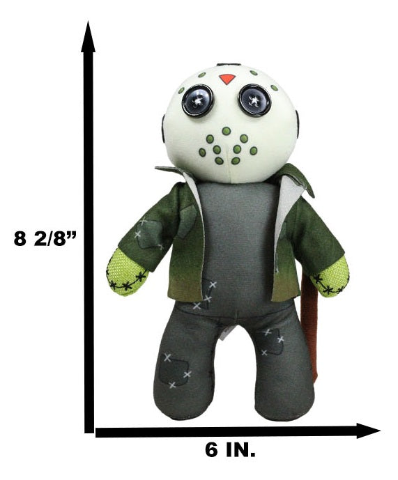 Ebros Gift Jason Voorhees Little Jay Pinheadz Voodoo Monster Villain Plush Toy Doll