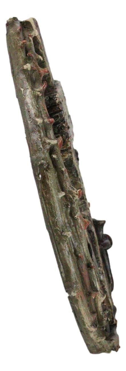 Ebros Gift Jesus Cross With Nails And Crown Of Thorns Faux Wood Finish Wall Circle Plaque